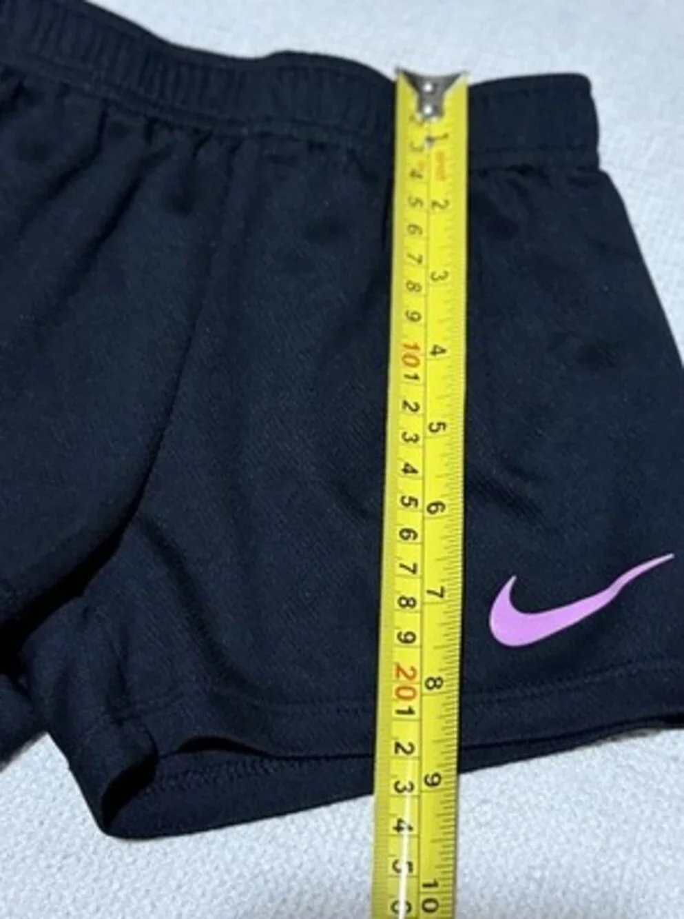 Nike Small 4-5Y Girl Athletic Running Shorts Black Pink Swoosh
